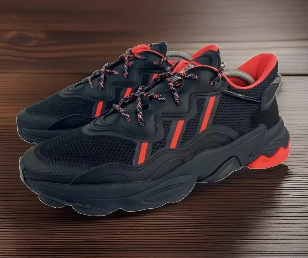 Adidas Ozweego TR Running Shoes MENS 8.5 Black Red New Fast Ship